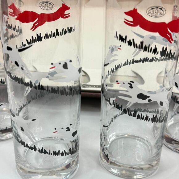 New in Box | Vintage Ocean Thailand | Tally Ho Fox & Hound | 4 Collins Glasses - Picture 4 of 14